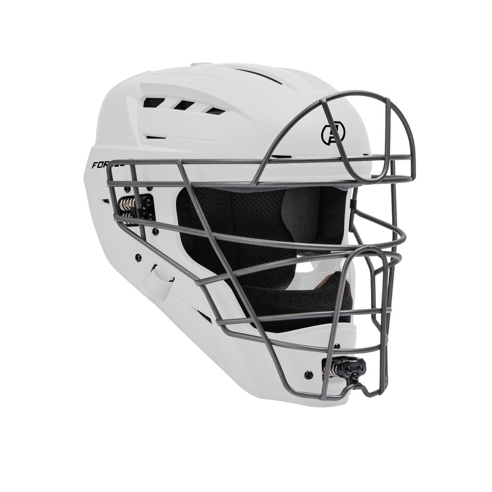 Force3 Pro Gear Defender XS3 Catchers Helmet Matte (White/Graphite, Small)