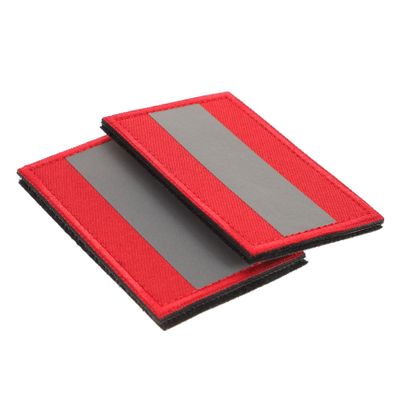 LALAFINA 2Pcs Clothes Reflective Adhesive Patch for Night Use Red Cloth