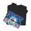Jesus Saves Goaltender Goalie Hockey Funny Unisex Heavy Cotton Tee Black view 2