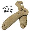 1 Pair Scales Handle Fits for Griptilian 551, Micarta Handle Patch with 3 Sets Screws(Brown) view 1