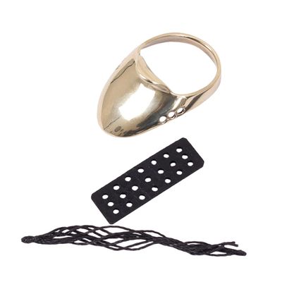HONMEET Wear-Resistant Brass Finger Guard Convenient Archery Ring for Thumb Protection Durable Archery Accessory for Confident Bow Drawing
