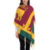 DRTGEDS Sri Lanka Flag Sweet Print Women'S Super Soft Classic Cashmere Winter Fringed Scarf For Spring Fall Winter view 3