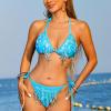 MOMOJIA Women Swimming Costume Set Two Pieces Split Swimwear Fashion Tassels Swimsuits Backless Bathing Suit for Beachwear view 4