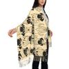 DRTGEDS Cute Pug Dog Sweet Print Women'S Super Soft Classic Cashmere Winter Fringed Scarf For Spring Fall Winter view 4