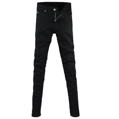 QOAAIE Men's Skinny Jeans Slim Fit Stretch Comfy Denim Pencil Pants Fashion Casual Tight Jean Trousers (Black,37)