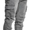 QOAAIE Men's Side Pockets Slim Fit Jeans 6 Pockets Stretch Skinny Denim Pencil Pants Distressed Tapered Leg Jean Trousers (Grey,X-Small) view 2