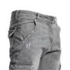 QOAAIE Men's Side Pockets Slim Fit Jeans 6 Pockets Stretch Skinny Denim Pencil Pants Distressed Tapered Leg Jean Trousers (Grey,X-Small) view 3