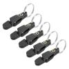 10Pcs Heavy Tension Snap Release Clip Fishing Trolling Padded Release Clip with Key Ring for Planer Board Kite (Black) view 2