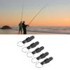 10Pcs Heavy Tension Snap Release Clip Fishing Trolling Padded Release Clip with Key Ring for Planer Board Kite (Black) view 4