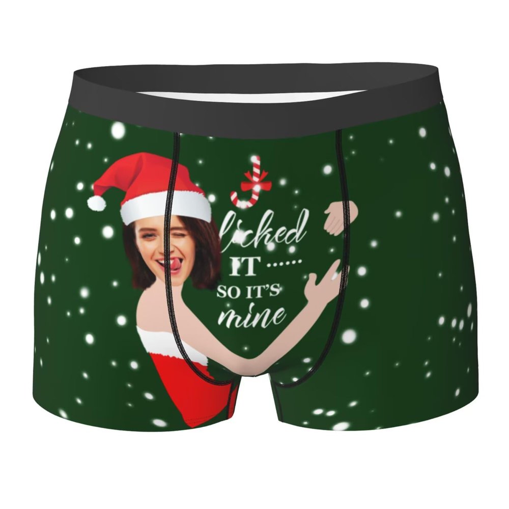 Custom Boxers Briefs Personalized Boxers for Men Customized Boxers with Face Boyfriend Husband Father Christmas/Valentine's Day Gifts S