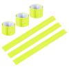 PATIKIL Reflective Slap Bands, 6 Pcs Reflector Band Snap Bracelet Armbands High Visibility Safety Reflectors Wrist Strap Strip for Night Jogging Cycling Running Hiking, Fluorescent Yellow view 1