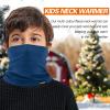 Meilzer Kids Neck Warmer Gaiter Winter Fleece Face Neck Cover Balaclava Cold Weather Windproof Face Mask for Boys Girls (royal) view 3
