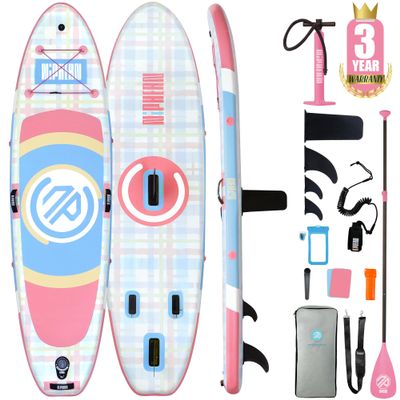 NipheanUltra-LightInflatable Paddle Board with (Beginner Friendly) StabilTrac Fin and Durable SUP Accessories, 10' Stand Up Paddle Boards for Adults & Youth, Versatile Yoga Paddle Board, Gift Ideas