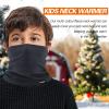 Meilzer Kids Neck Warmer Gaiter Winter Fleece Face Neck Cover Balaclava Cold Weather Windproof Face Mask for Boys Girls (navy) view 3