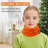 Meilzer Kids Neck Warmer Gaiter Winter Fleece Face Neck Cover Balaclava Cold Weather Windproof Face Mask for Boys Girls (orange) view 2