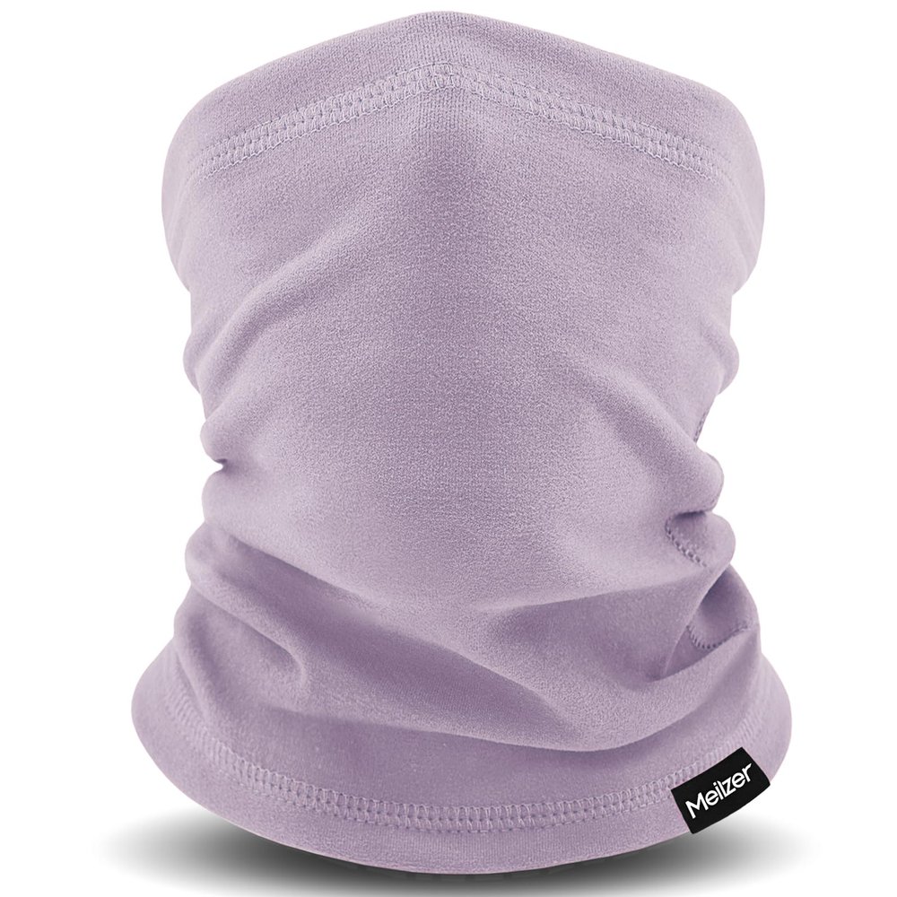 Meilzer Kids Neck Warmer Gaiter Winter Fleece Face Neck Cover Balaclava Cold Weather Windproof Face Mask for Boys Girls (purple)