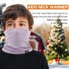 Meilzer Kids Neck Warmer Gaiter Winter Fleece Face Neck Cover Balaclava Cold Weather Windproof Face Mask for Boys Girls (purple) view 3