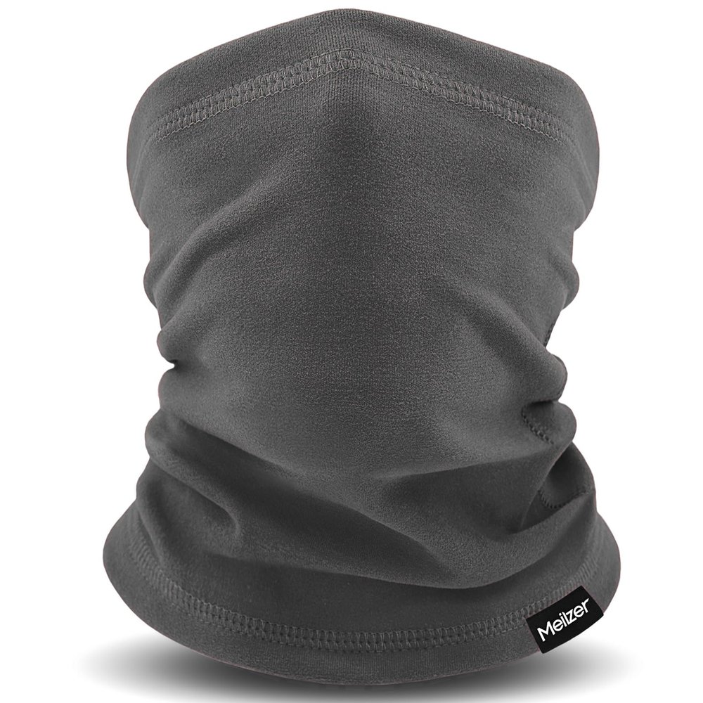 Meilzer Kids Neck Warmer Gaiter Winter Fleece Face Neck Cover Balaclava Cold Weather Windproof Face Mask for Boys Girls (dark grey)