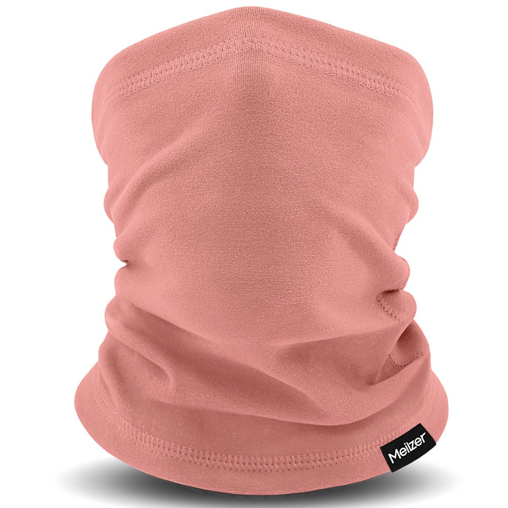 Kids Neck Warmer Gaiter Winter Fleece Face Neck Cover Balaclava Cold Weather Windproof Face Mask for Boys Girls (pink)