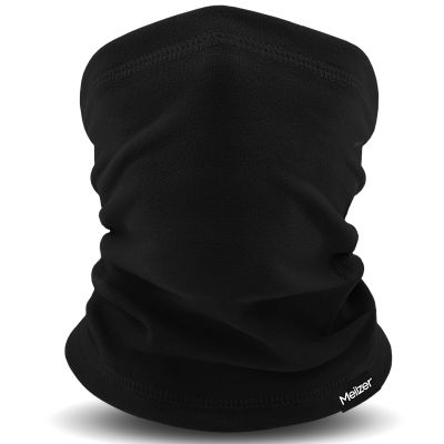 Meilzer Kids Neck Warmer Gaiter Winter Fleece Face Neck Cover Balaclava Cold Weather Windproof Face Mask for Boys Girls (black)