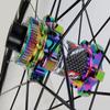 TLTDSMY 700C Wheelset, Double Wall Aluminium Alloy Rims for Road Bike, Front and Rear Wheelset for 24H Hubs, Disc Brake, Thru Axle,B view 2