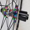 TLTDSMY 700C Wheelset, Double Wall Aluminium Alloy Rims for Road Bike, Front and Rear Wheelset for 24H Hubs, Disc Brake, Thru Axle,B view 3