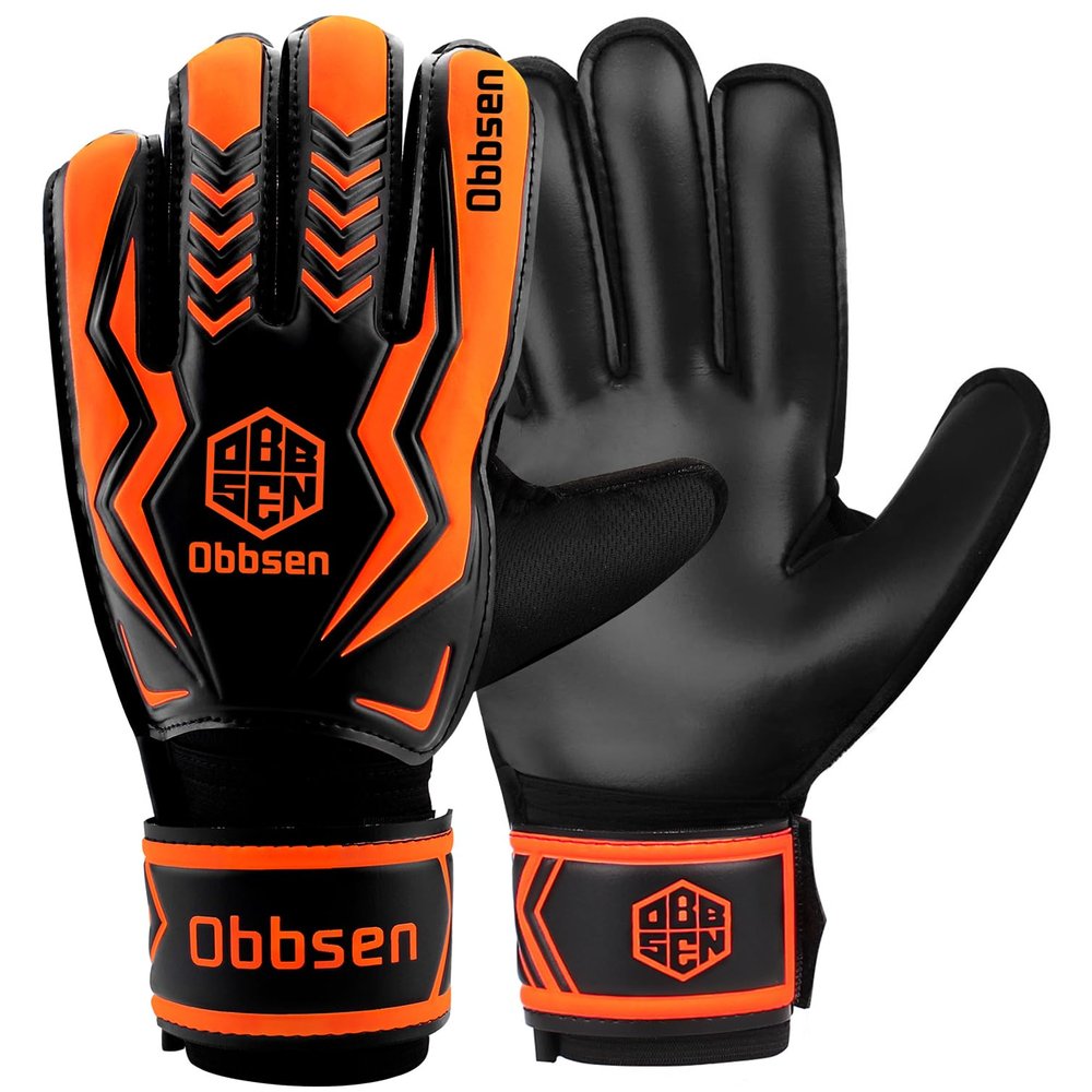 Obbsen Soccer Goalie Gloves for Kids, Youth&Adult Soccer Goalkeeper Gloves, Strong Grip Goalkeeping Gloves with Finger Protection, Men/Women/Boys/Girls