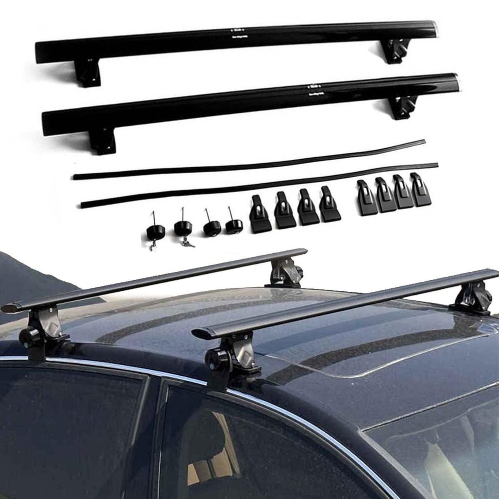 Roof Rail Aluminum Lockable Roof Rail Racks Cross Bars Crossbars Luggage Carrier for Lexus LBX 2024 2025 Black