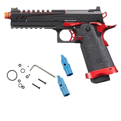 Vorsk Airsoft Green Gas Blowback Pistol 5.1 Aluminum Split Slide Hi Capa (Red Match)