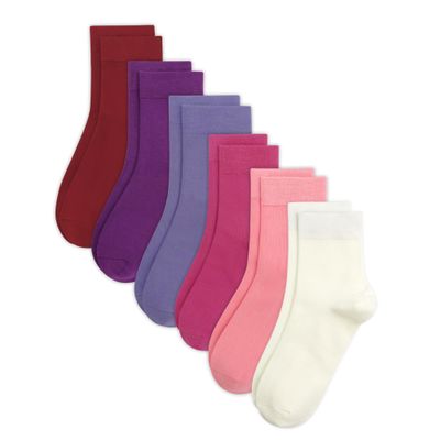SIPCOLOR Combed Cotton Kids Crew Socks School Dress Quarter Uniform Stretchy Socks for Boys Girls (US, Age, 7 Years, 12 Years, Mix color2)