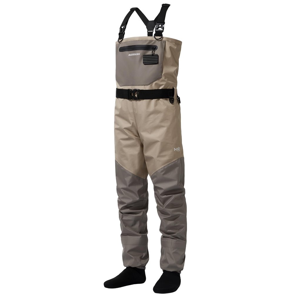 BASSDASH FW08 Mens Breathable Waders Waterproof Fly Fishing Chest Fishing