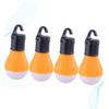 Anneome 4pcs Led Camping Lantern Portable Mini Tent Light Energy-Saving Bulbs for Emergency Lighting Outdoor Activities and Family Use Orange view 1
