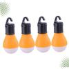 Anneome 4pcs Led Camping Lantern Portable Mini Tent Light Energy-Saving Bulbs for Emergency Lighting Outdoor Activities and Family Use Orange view 2