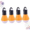 Anneome 4pcs Led Camping Lantern Portable Mini Tent Light Energy-Saving Bulbs for Emergency Lighting Outdoor Activities and Family Use Orange view 3