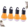Anneome 4pcs Led Camping Lantern Portable Mini Tent Light Energy-Saving Bulbs for Emergency Lighting Outdoor Activities and Family Use Orange view 4