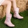 Ahannie Girls Glitter Cowboy Boots  Sparkly Western Cowgirl Boots with Side Zipper (Toddler/Little Kid/Big Kid)(Pink/Glitter-5 Big Kid) view 3