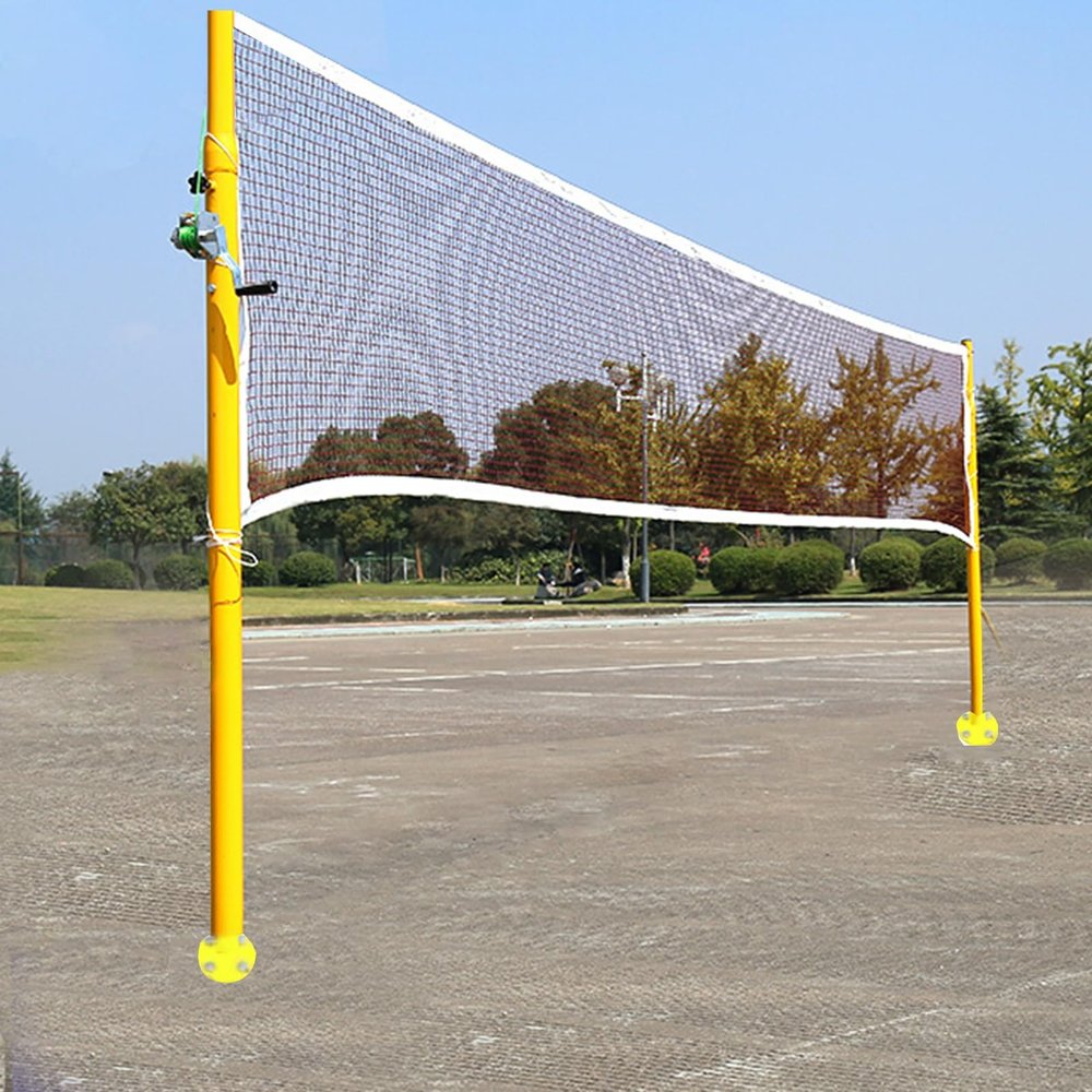 ZAIHW 5ft Tall Tennis Court with 20ft Net and Steel Post, Ground Mount Badminton Net Set for Backyard/Concrete/Garden/Schoolyard/Outdoor Games for Kids Adults
