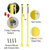ZAIHW 5ft Tall Tennis Court with 20ft Net and Steel Post, Ground Mount Badminton Net Set for Backyard/Concrete/Garden/Schoolyard/Outdoor Games for Kids Adults view 3