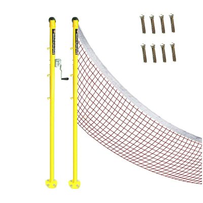 ZAIHW Badminton Net Portable with 2 Pole, Kids Adult Tennis Nets Outdoor Heavy Duty for Driveway Backyard Playground, Ground Mount with Screws Kits