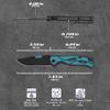 KNINE OUTDOORS Hunting Pocket Knife with Replaceable Blades and Clip, Skinning and EDC for Deer Hunting, With 9 Blades (Blue) view 2
