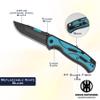 KNINE OUTDOORS Hunting Pocket Knife with Replaceable Blades and Clip, Skinning and EDC for Deer Hunting, With 9 Blades (Blue) view 3