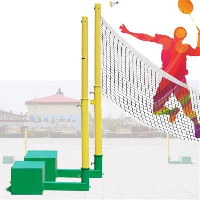 ZAIHW Freestanding Badminton Sets with Replacement Balls Netting, Heavy Duty Portable Pickleball Combo Kits for Backyard Driveway Stadium Playground, Easy to Move(with 7.5m Pickleball net)