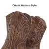 Ahannie Girls Cowboy Boots  Classic Western Embroidery Cowgirl Boots with Side Zipper (Toddler/Little Kid/Big Kid)(Brown-10 Toddler) view 4