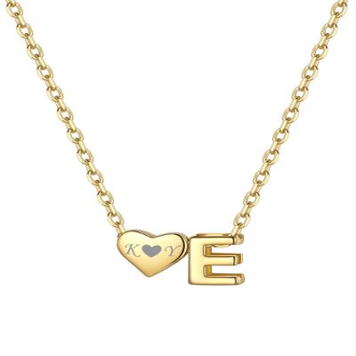 ChicSilver E Necklace Gold Plated Necklace for Women 14K Gold Plated Necklace Personalized Letter Necklace Gold Plated