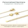 ChicSilver E Necklace Gold Plated Necklace for Women 14K Gold Plated Necklace Personalized Letter Necklace Gold Plated view 2