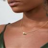 ChicSilver E Necklace Gold Plated Necklace for Women 14K Gold Plated Necklace Personalized Letter Necklace Gold Plated view 3