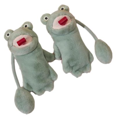 Dsgzkk Cartoon Animals Shape Gloves Warm Full Finger Mittens Cute Winter Cycling Gloves Fuzzy Plush Mittens for Women Girls