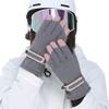 Dsgzkk Gloves,Women Winter Waterproof Snow Gloves Floral Embroidery Thermal Insulated Warm Non-Slip Snowboard Mittens view 1