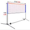 ZAIHW Badminton Net Stand 1.5M Height Badminton Net Frame for Court Beach Driveway, Freestanding Foldable Portable Ball Game Sport Training Equipment, Easy Setup view 3