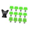 Aymzbd 12x Football Shoe Spikes Track Shoes Accessories M6 Threading Screw 8mm 11mm Football Boot Soccer for Competition, Green view 1